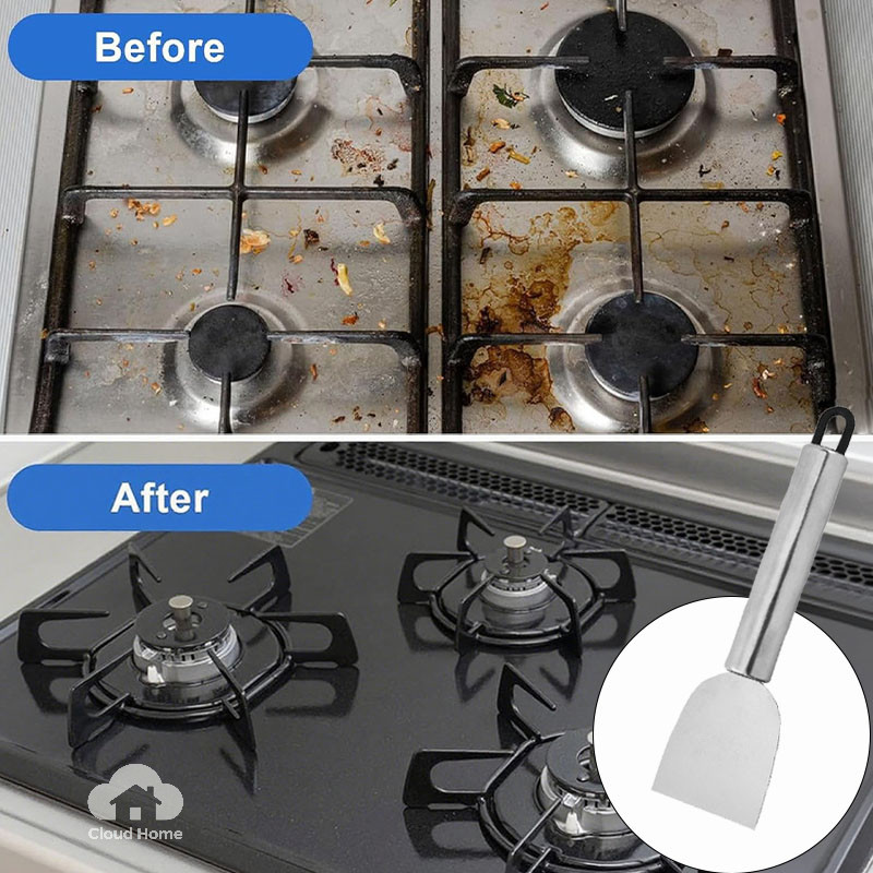 🌤️COD🌤️Xẻng Cạo Vết Bẩn INOX - Vệ Sinh Tủ Lạnh Xoong Nồi , Máy Giặt Đa Năng Thép Không Gỉ - Cạo Đáy Nồi - Mảng Bám Bếp