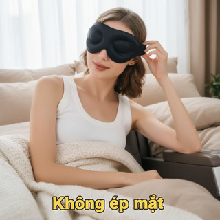 Mặt nạ ngủ 3D Memory Foam Light Blocking Thoáng khí Eye Shade Nap Travel Office Rest