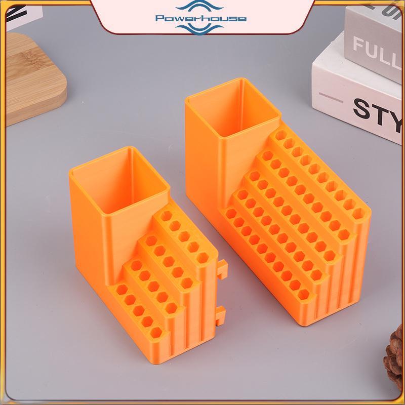 POWER 1 Giá đỡ máy khoan 20 / 50 lỗ Bit Sắp xếp đầu tuốc nơ vít Hộp công cụ Hộp công cụ Bảng lỗ Tuốc nơ vít Giá đỡ chuôi lục giác.