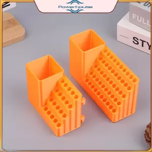 POWER 1 Giá đỡ máy khoan 20 / 50 lỗ Bit Sắp xếp đầu tuốc nơ vít Hộp công cụ Hộp công cụ Bảng lỗ Tuốc nơ vít Giá đỡ chuôi lục giác.