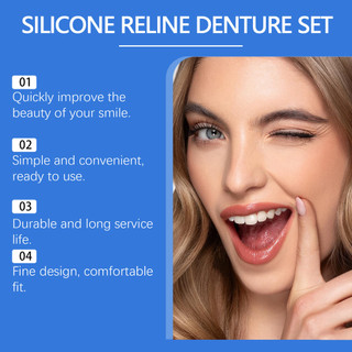 ORALHOE Bộ nha giả silicone veneer răng tạm thời cải thiện nụ cười tiện lợi dễ sử dụng