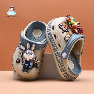 Dép lỗ Zootopia cho bé - Dép EVA chống trượt mềm nhẹ sandal hè đi biển đi chơi cho bé trai bé gái