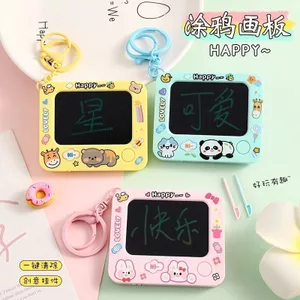 Mini LCD Viết Máy Tính Bảng Móc Khóa Hoạt Hình Graffiti Sáng Tạo Giảm Căng Thẳng Túi Quyến Rũ Quà Tặng MZRD