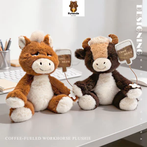 Rytanda Mô Phỏng Dễ Thương Ngựa Bò Cà Phê Sang Trọng Đồ Chơi Cho Bé Trai Bé Gái Sang Trọng Búp Bê Động Vật Bò Ngựa Búp Bê Gối Ngủ Cho Bé Quà Tặng Ngày Trẻ Em Quà Tặng Sinh Nhật Quà Tặng Giáng Sinh