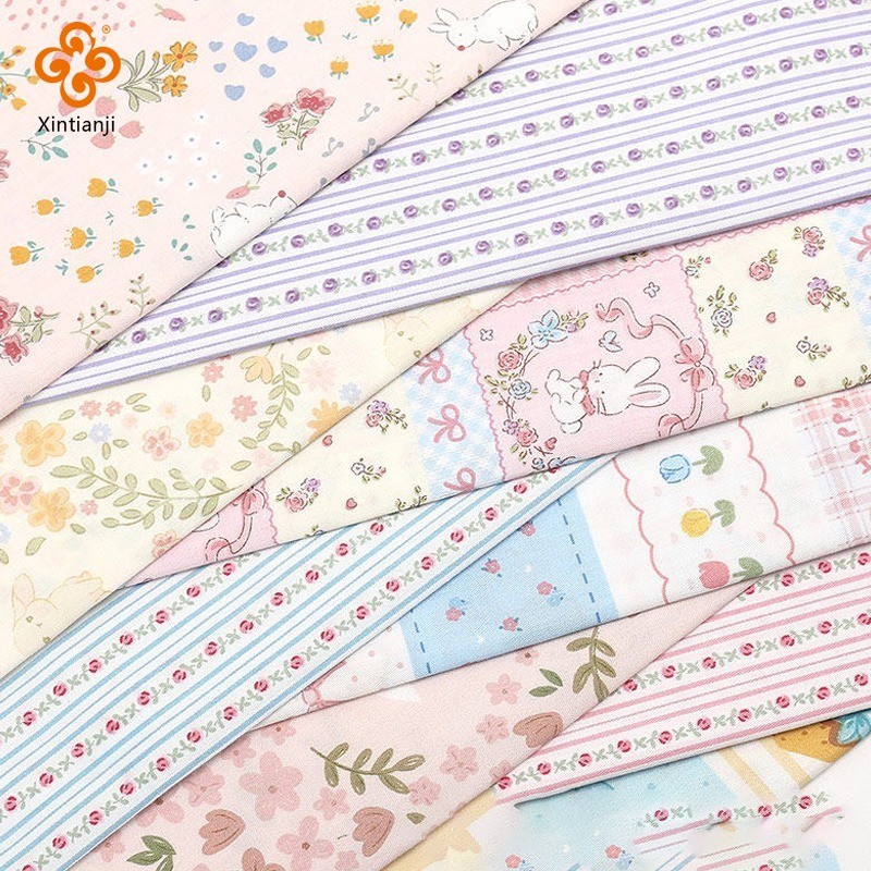 Phong Cách Mộc Mạc Nguyên Chất Cotton In Hoa Vải May Trẻ Em Váy Chăn Ga Gối Rèm Và Handmade DIY Quần Áo Vải TJ11054