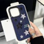 Sáng Tạo Cá Tính Thêu Họa Tiết Sao Da Tương Thích Cho IPhone 11 16 17 15 14 13 12 Pro Max Air XS XR X MAX 7Plus 16 15 14