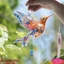 Chuông gió chim ruồi Sân vườn Chuông gió nhỏ để trang trí tiệc tại nhà Trang trí sân vườn Acrylic