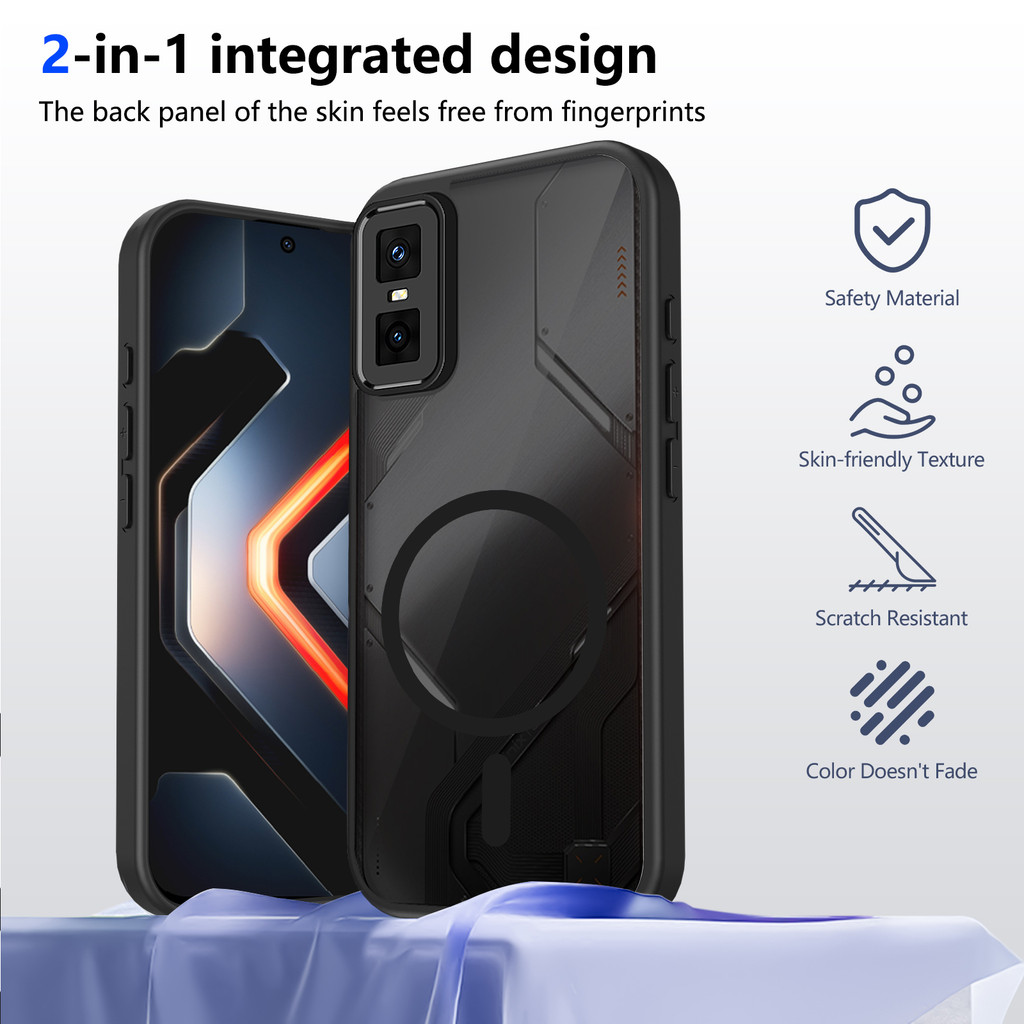 Ốp lưng Infinix GT 30 Pro 5G Vỏ thu hút từ tính màu đen mờ cho Infinix GT 30 5G Vỏ điện thoại