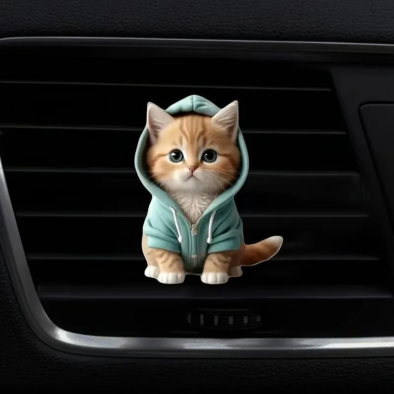 Máy làm mát không khí ô tô Kẹp lỗ thông hơi cho mèo dễ thương 2D Acrylic Kitten Khử mùi lâu trôi Dễ dàng lắp đặt Không hư hỏng cho ô tô SUV Xe tải MPV Đi lại hàng ngày Gia đình Du lịch Quà tặng lý tưởng cho phụ nữ Mèo L