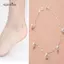 AqToCna 925 Mạ Bạc Dây Xích Chuông Vòng Chân Vòng Tay Chân Trần Sandal Đi Biển Chân Trang Sức AqToCna