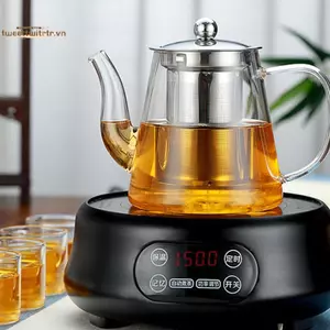 TRTR Thép Không Gỉ Lọc Lót Hoa Trà Pha Ấm Trà Điện Bếp Gốm Sưởi Ấm Ấm Ấm Trà Thủy Tinh Ấm Trà VN
