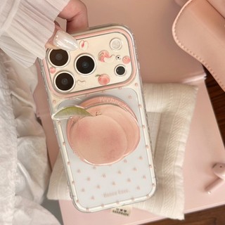 [Sheren] Ốp điện thoại Girl Heart Fresh Peach Thích hợp cho i17 16 15 14 13 12 11 pro max Vỏ bảo vệ chống sốc