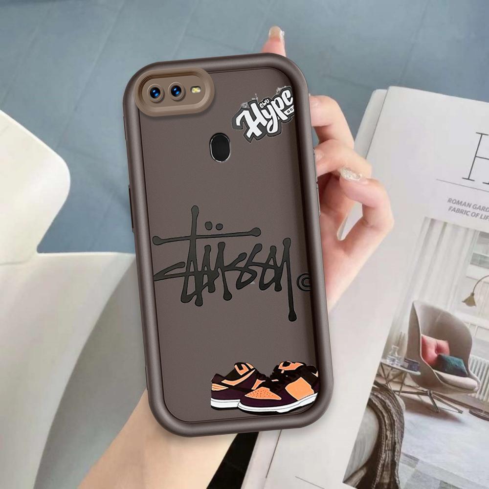 Ốp Lưng Cho OPPO A5S A7 A12 A11K Hoạt Hình Silicon Bé Gái Mềm Ốp lưng TPU Tình Yêu Xu Hướng Giày Thiên Thần Mắt Chống Sốc Ốp Lưng