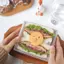 Hộp bánh Sandwich hình chữ nhật TRTR Hộp đựng bánh và bánh ngọt 50 miếng mỗi Pa VN