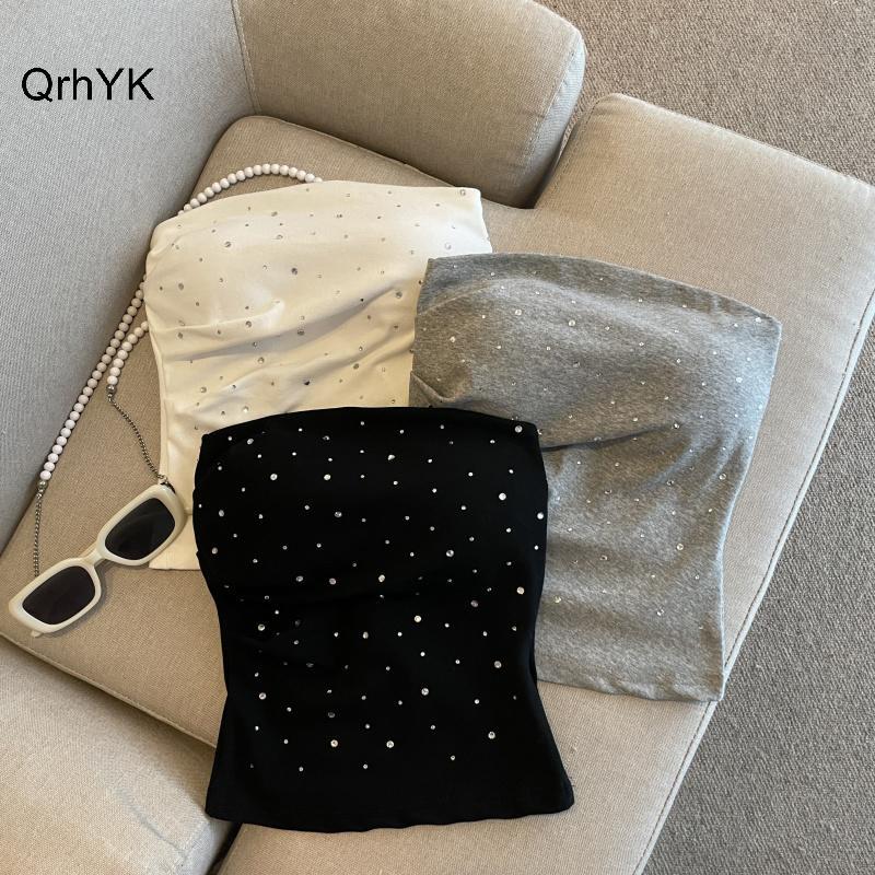 Nhà Máy Thời Trang Gợi Cảm Kim Cương Giả Dây Áo 3 Màu Nữ Phù Hợp Với Ngày Lễ Chắc Chắn Không Tay QrhYK