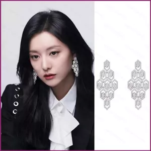 YT4 Nữ Hoàng Nước Mắt Ji-won Kim Cùng Phong Cách Kim Cương Thời Trang Bông Tai Nhẫn Nữ Nhiều Bông Tai Quà Tặng Cho Girlfrien