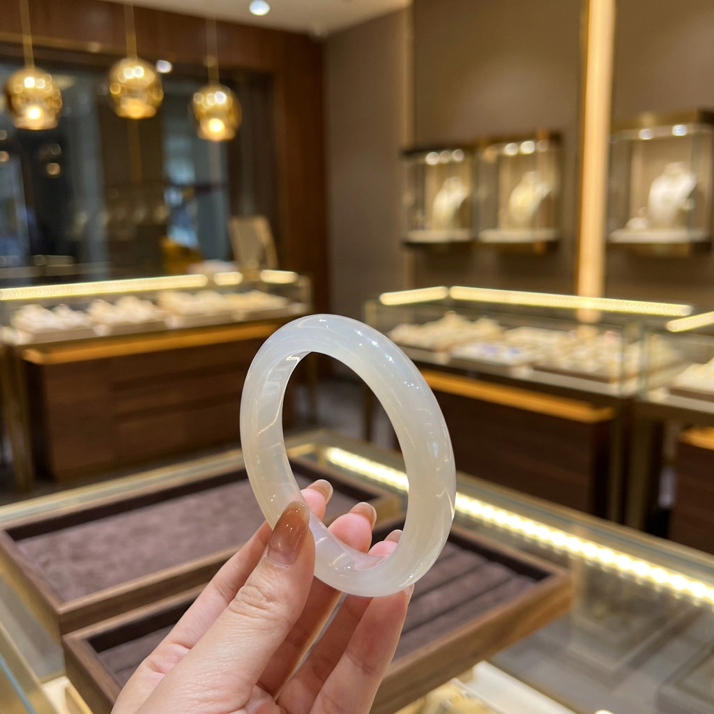 [𝐒𝐀𝐋𝐄 ] Vòng tay Mã Não Bạch Nguyệt Quang trang sức cao cấp bằng đá tự nhiên 𝐊𝐈𝐌 𝐓𝐇À𝐍𝐇 𝐁Ả𝐎
