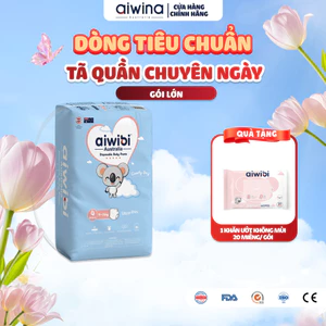 Tã/Bỉm Quần Aiwibi Tiêu Chuẩn Cho Bé Thoáng Khí, Thấm Hút Nhanh - Gói Lớn M/L/XL/XXL