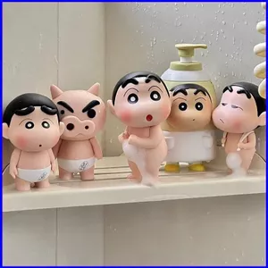 SQ3 Crayon Shin-chan Nohara Shinnosuke Nhân Vật Hành Động Tắm Trang Trí Phòng Tắm Để Bàn Trang Trí Nhà QS3
