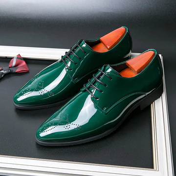 Nam Chính Thức Brogue Giày Da Nam Đế Bằng Giày Nam Giày Đế Bằng Đầm Giày Nam Trang Phục Giày Cưới Khóa Đảng Da Mềm Thường Ngày Oxford size Lớn 38-48