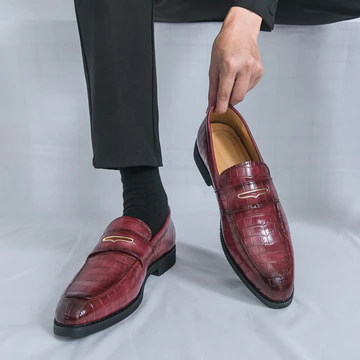 Nam Trang Trọng Giày Da Công Sở Giày Nam Giày Da Nam Giày Loafer Công Sở Giày Phong Cách Ý Size Lớn Giày