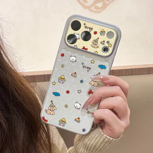 Ốp lưng iPhone Puppy Kitten Bao da mềm cao cấp dành cho máy ảnh - iP 7/8/X/XS/XR/11/12/13/14/15/16/17/Plus/Air/Pro/Max