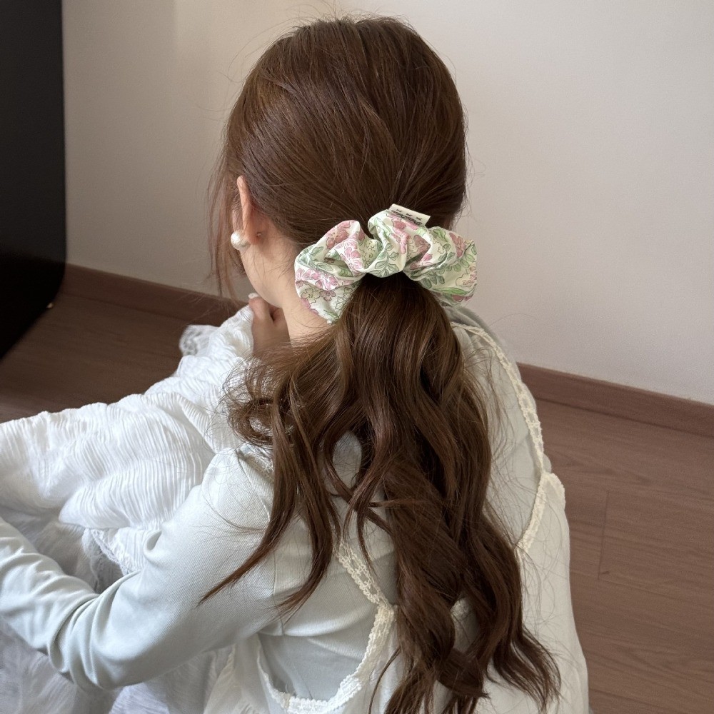 Hululu / Dễ Thương Kẻ Sọc Scrunchy Vòng Tóc Niche Tính Khí Phù Hợp Với Đi Chơi Phong Cách Preppy Bóng Dây Tóc Phong Cách Mới Phụ Kiện Tóc