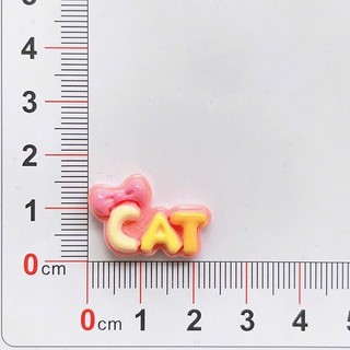 Set Charm Chữ Cute Pastel JOY PLAY HOPE FUN SUON CAT – Charm Resin Bóng Nơ Kẹo Ngọt Trang Trí DIY dễ thương