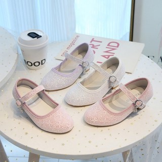 Bé Gái Công Chúa Giày Cao Gót Kim Sa Lấp Lánh Ngọt Ngào Trẻ Em Mary Janes Cho Tiệc Cưới Đầm Trang Trọng Mềm Mại Sang Trọng 26-37