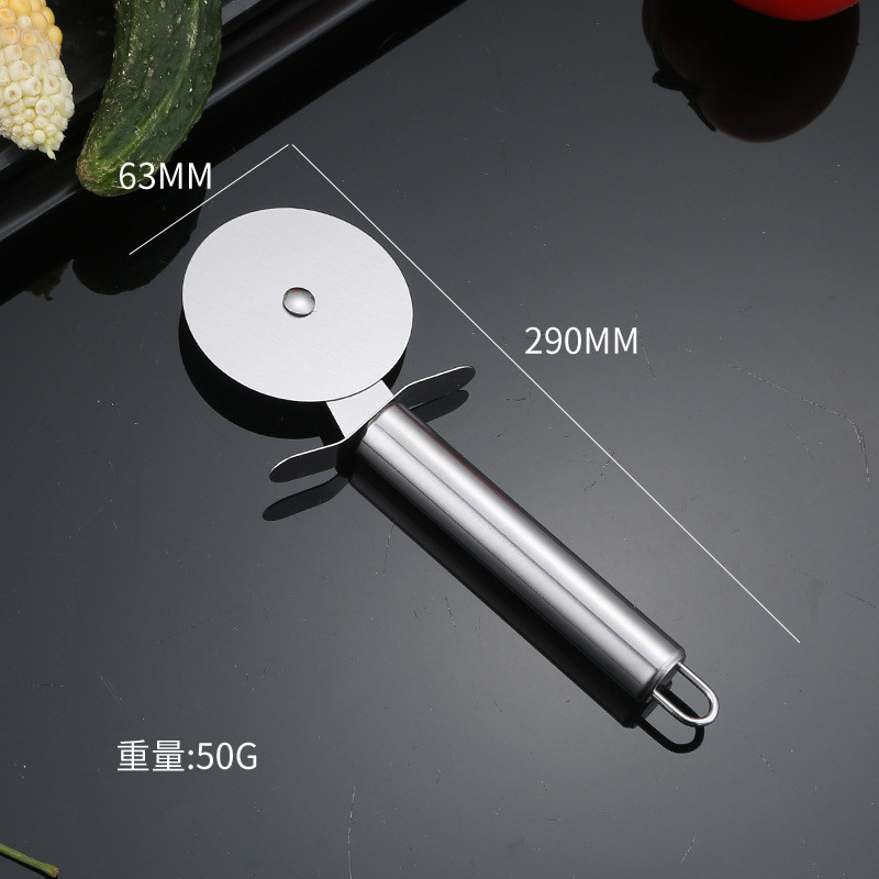 Gia Đình Thép Không Gỉ Con Lăn Bánh Đơn Pizza Đa Năng Bánh Xe Đôi Phô Mai Pizza Cắt Dụng Cụ Nướng Bánh