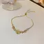 AqToCna Kim Cương Giả Opal Cỏ Ba Lá Có Thể Điều Chỉnh Vòng Tay Cho Nữ Thời Trang Mới Lấp Lánh Màu Vàng Vòng Tay Cưới Trang Sức Dự Tiệc Quà Tặng AqToCna