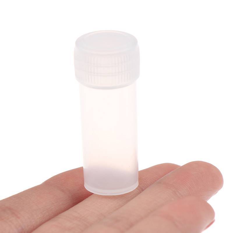 PNPIA- 100 Cái 5ml Ống Kiểm Tra Nhựa Nắp Vít Chai Cho Đồ Dùng Hóa Học Trường Học