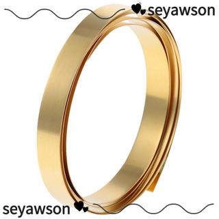 Cuộn tấm đồng thau SEYAWSON, Tấm lá kim loại màu vàng 1000mm x10mm, Dây phim vàng cắt tự do Thủ công mỹ nghệ Gia công kim loại