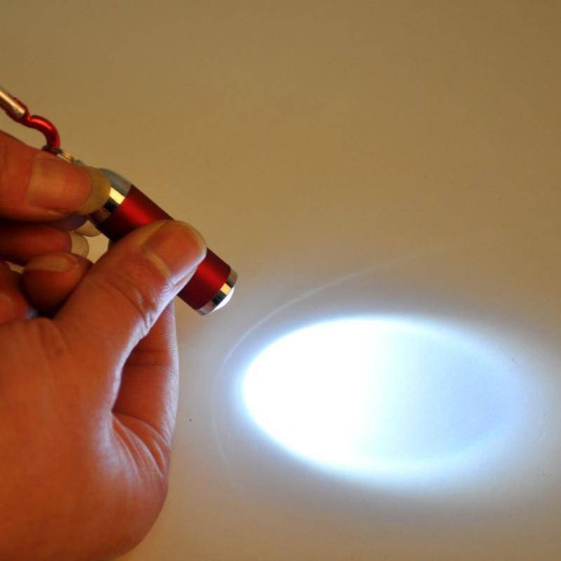 Đèn pin móc khóa LED Mini LIS, kính thiên văn, chống nước để cắm trại HUJ