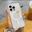 Vỏ hút từ trong suốt Yellow Wave Dot Bear cho iPhone 17161413promax Case 12 Dễ thương