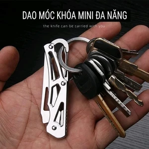 Móc khóa đa năng từ thép không rỉ siêu nhỏ gọn tiện dụng, mẫu mới