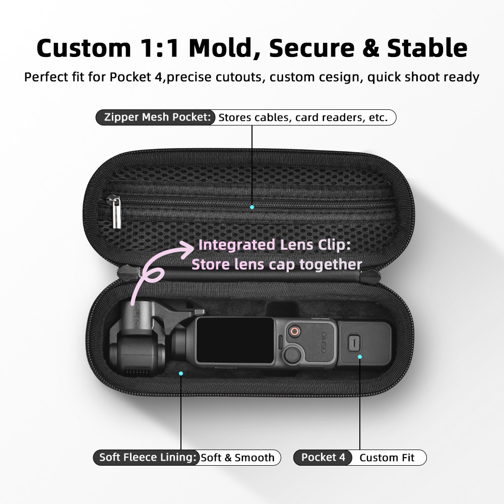Dành cho túi đựng thân xe DJI Pocket4, túi cầm tay, hộp bảo vệ camera thể thao Pocket4