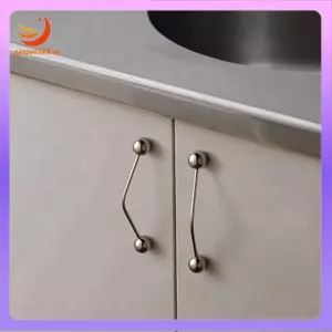 Tay cầm nội thất Thiết kế bằng đồng thau rắn Thanh bạc kéo Núm ngăn kéo kiểu Pháp cao cấp có tay cầm tủ quần áo bóng tròn