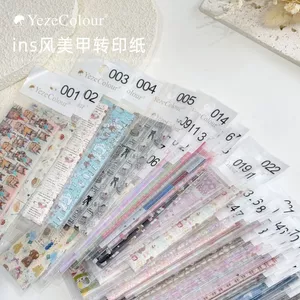 Yezcolour yezcolour Làm Móng Tay Chuyển Giấy Phong Cách In Giấy Độ nhớt Cao Vẽ Tay Graffiti Dán