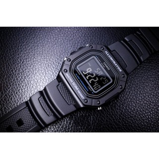 Đồng Hồ Nam Dây Nhựa Casio  W-218H-1B Pin 7 Năm | W-218H-1BVDF Pin 7 Năm