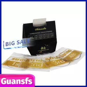 Guansfs Bộ dây đàn violon đa năng Bộ đầy đủ (E-A-D-G) Lõi thép Niken-bạc có đầu bóng mạ niken cho đàn violin 4/4 3/4 1/2 1/4 1/8