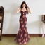 Cutenew Sling Hoa Váy In Hình Thẩm Mỹ Bodycon Hình Eo Hông Kẹp Thanh Lịch Nữ Mùa Hè Pháp Lãng Mạn Phong Cách