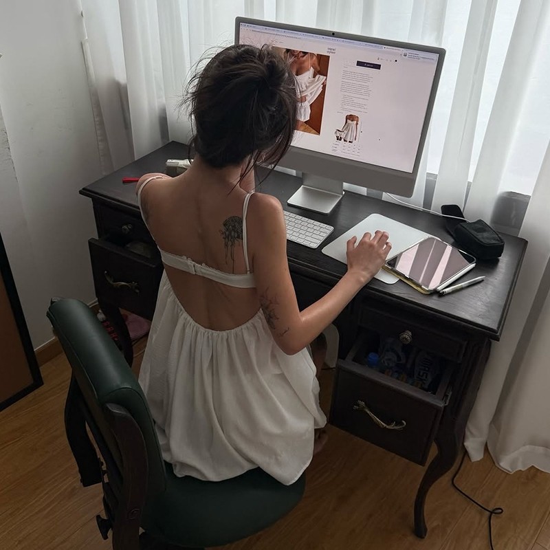 Cutenew Ren Sling Camisole Gợi Cảm Tắt Vai Xù Mềm Sáp Mỏng Ánh Sáng Nữ Áo Mùa Hè Không Khí Mặc