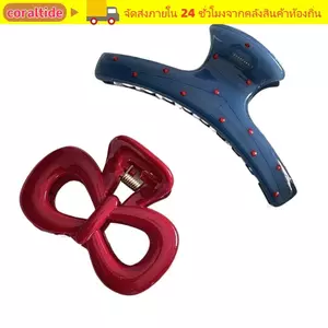 Kẹp tóc CORALTIDE, Kẹp tóc thanh lịch chấm bi, Phụ kiện tóc kẹp cá mập cỡ lớn