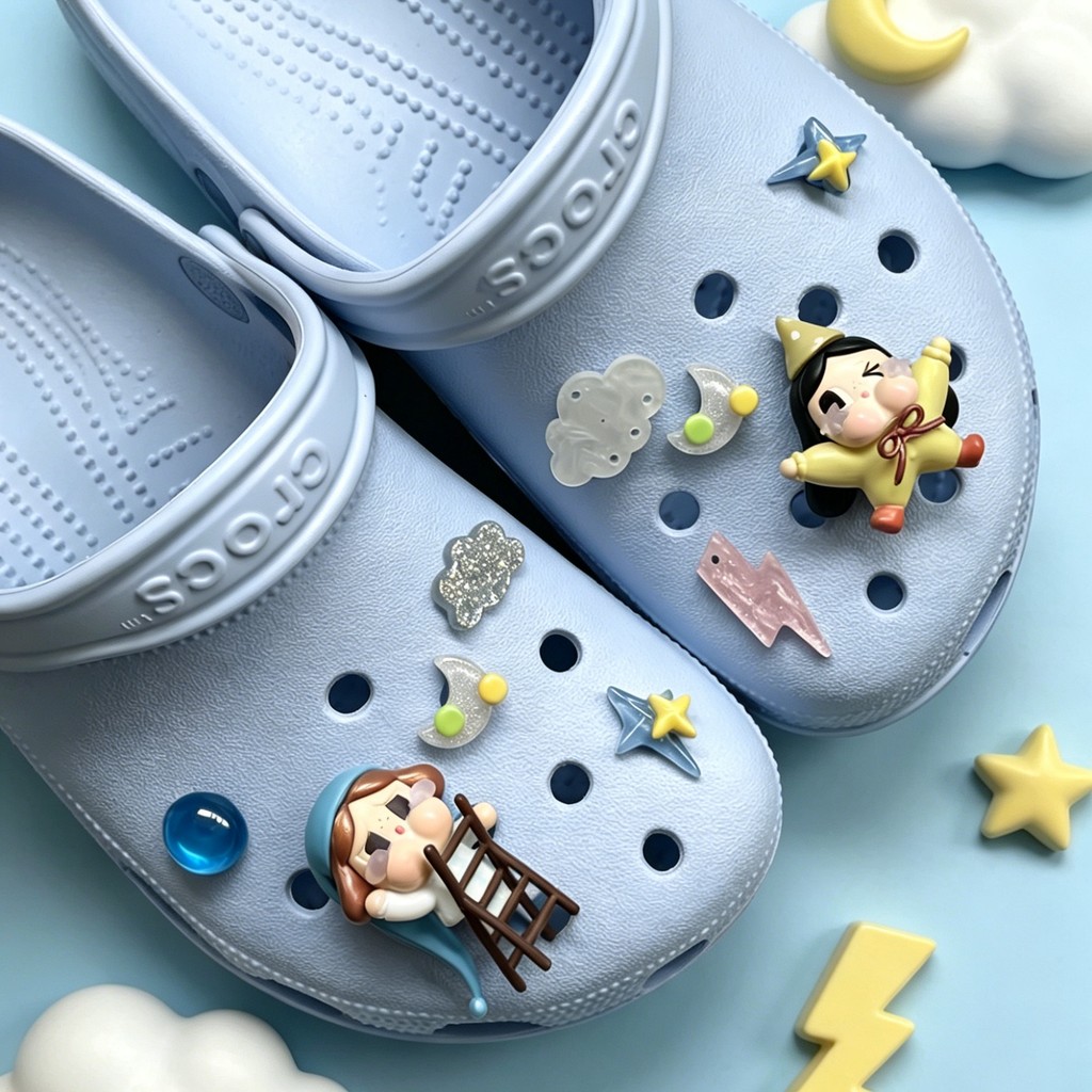 Phụ Kiện Khóa Giày Dễ Thương Nhảy Ngôi Sao Thích Hợp Cho crocs Có Thể Tháo Rời Hoa Zhibixing Busch