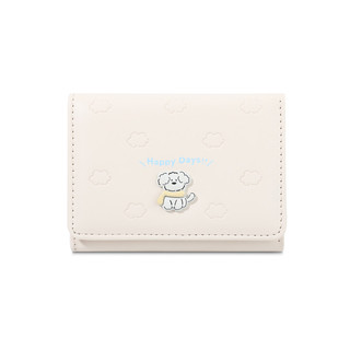 Puppy Họa tiết dập nổi Ví nữ Nhẹ di động có thể gập lại Hộp đựng nhiều thẻ Ví đựng tiền xu