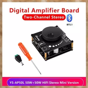 -AP50L Bảng khuếch đại Bluetooth kỹ thuật số Phiên bản Mini 50W + 50W HIFI Mô-đun loa âm thanh nổi hai kênh công suất cao BT5.1