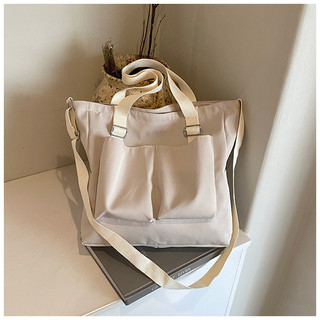 Vải Oxford giản dị sành điệu màu trơn đơn giản phiên bản Hàn Quốc Túi đeo vai tote thời trang hợp thời trang dành cho nữ