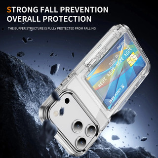 Ốp điện thoại trong suốt đa chức năng cho iphone 17 Pro max 16 pro max 15 pro max 14 pro max 13 12 11 vỏ chống sốc vỏ đựng thẻ