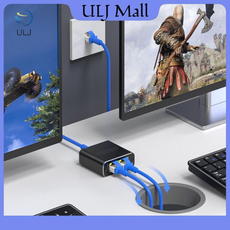 Bộ chia cáp mạng ULJ với một đến hai Bộ chia RJ45 truy cập Internet đồng thời với một đến hai cổng Ethernet chuyển đổi Gigabit.